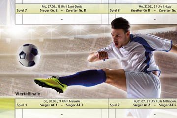 Spielplan für die Fußball EM 2016