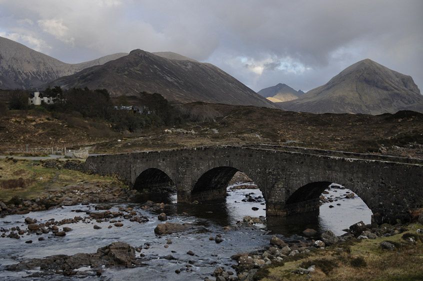 Sligachan und die Black Cuillin Mountains, Skye