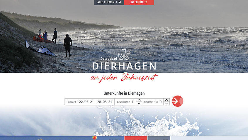 ars-campus, Webdesign für das Ostseebad Dierhagen