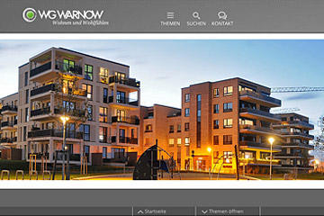 WG-Warnow, Rostock; responsive Website 2020