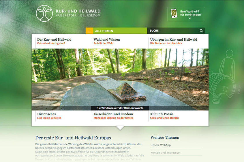 Heilwald Heringsdorf, Startseite