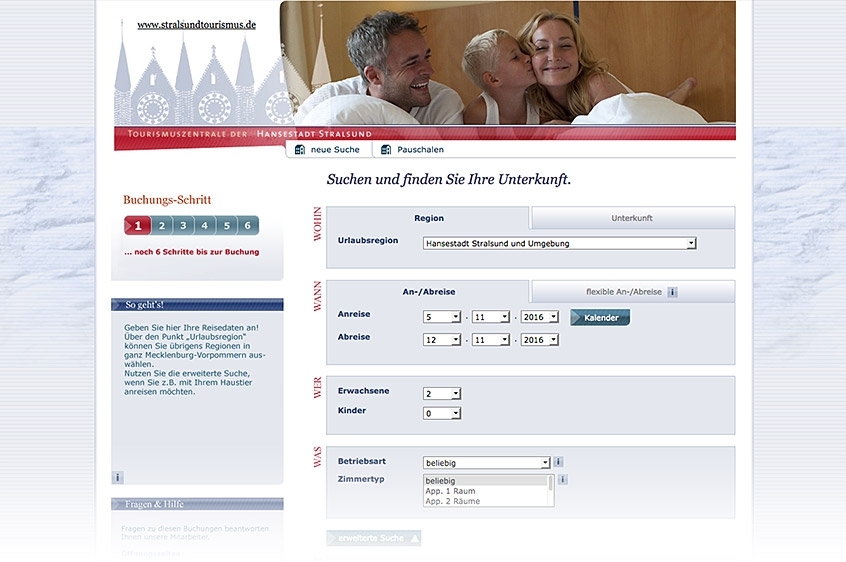 Die Übernachtungsdatenbank der Tourismuszentrale